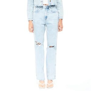Pistola Light Blue Distressed Cassie Straight Leg Jeans